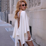 Elegant White Ruffle Dress