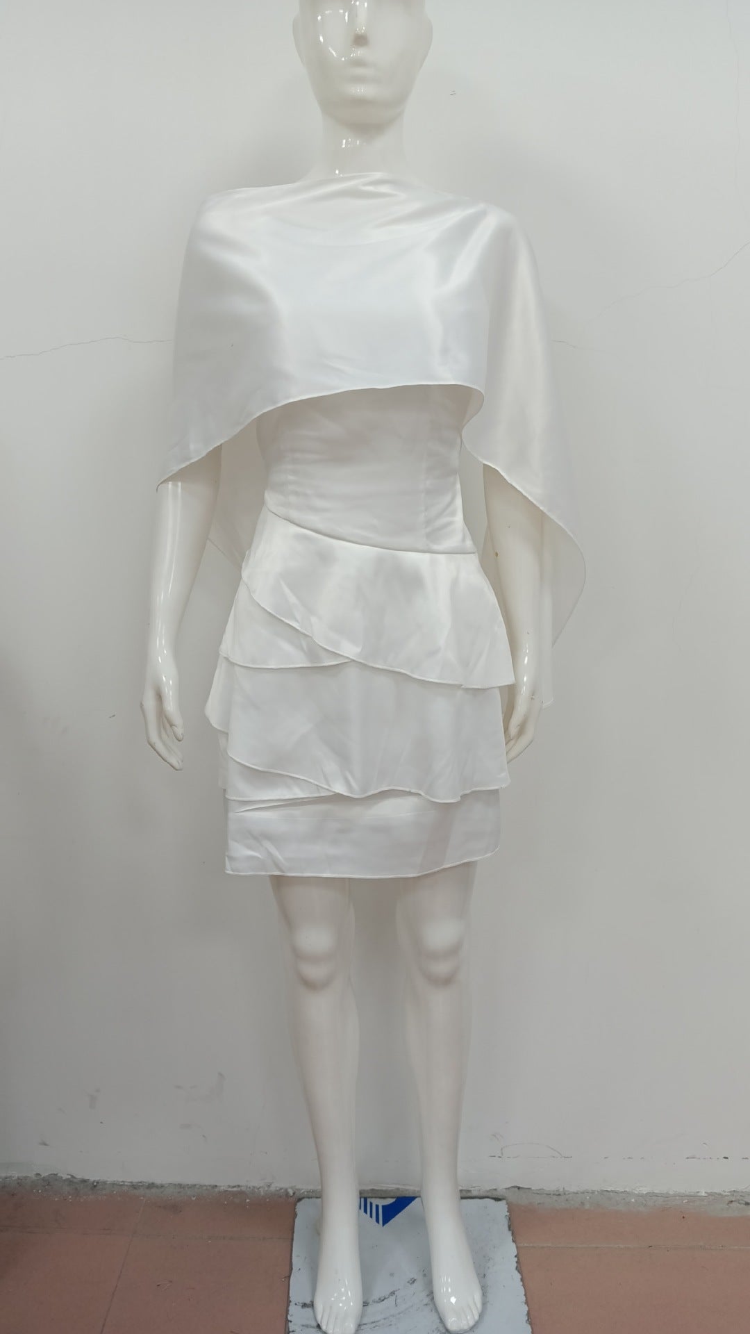 Elegant White Ruffle Dress
