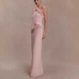Elegant Gown with Floral Accents