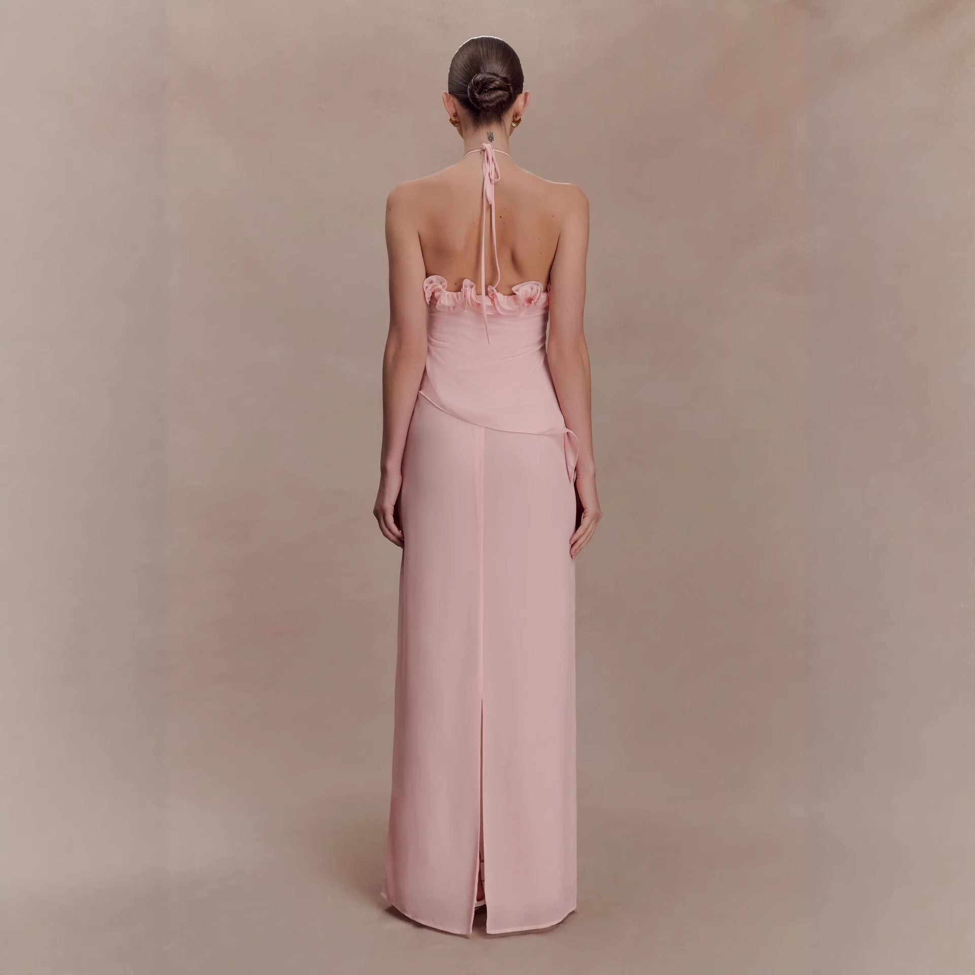 Elegant Gown with Floral Accents