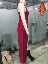 Wide-Leg Jumpsuit with Square Neckline