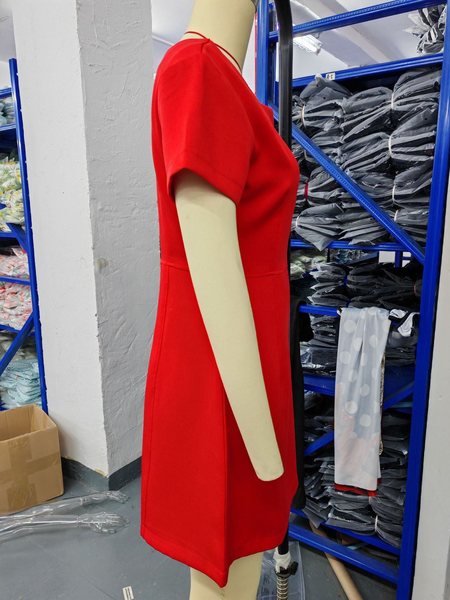 Casual A-Line Dress with Short Sleeves