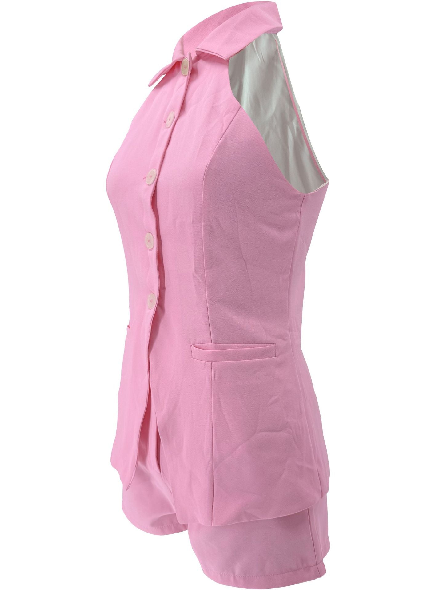 Sleeveless Button-Front Two Piece Set