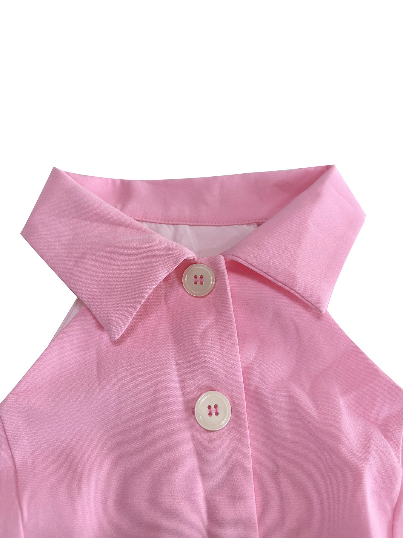 Sleeveless Button-Front Two Piece Set