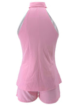 Sleeveless Button-Front Two Piece Set