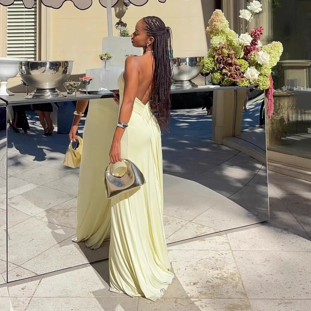 Elegant Halter Maxi Dress