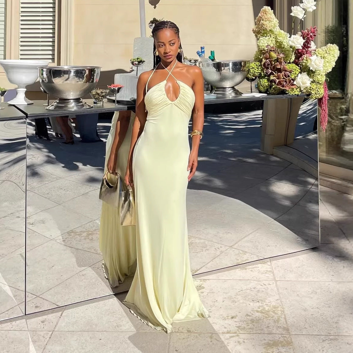 Elegant Halter Maxi Dress