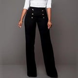 High-Waisted White Wide-Leg Pants