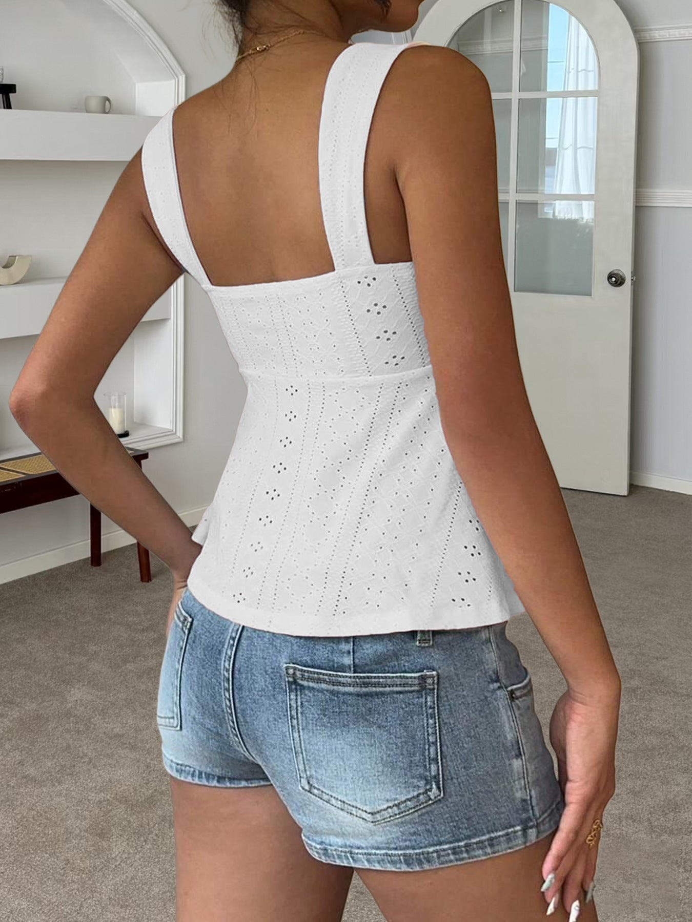 Ruffle Detail Sleeveless Top