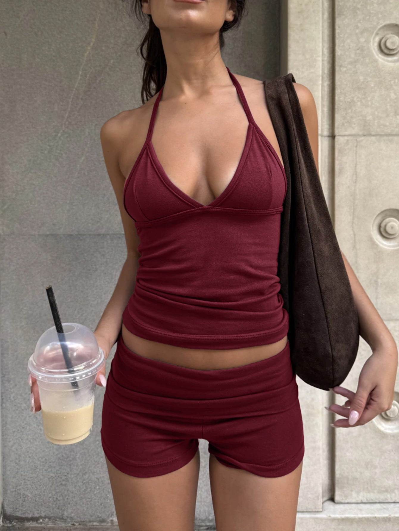 Stylish Athletic Tank Top & Shorts Set