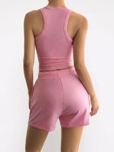 Ribbed Tank Top & Shorts Set