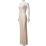 Elegant Sequin Strapless Maxi Dress