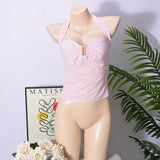 Halter Top with Front Bow Detail