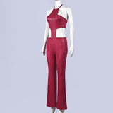 Cut-Out Jumpsuit with Textured Finish