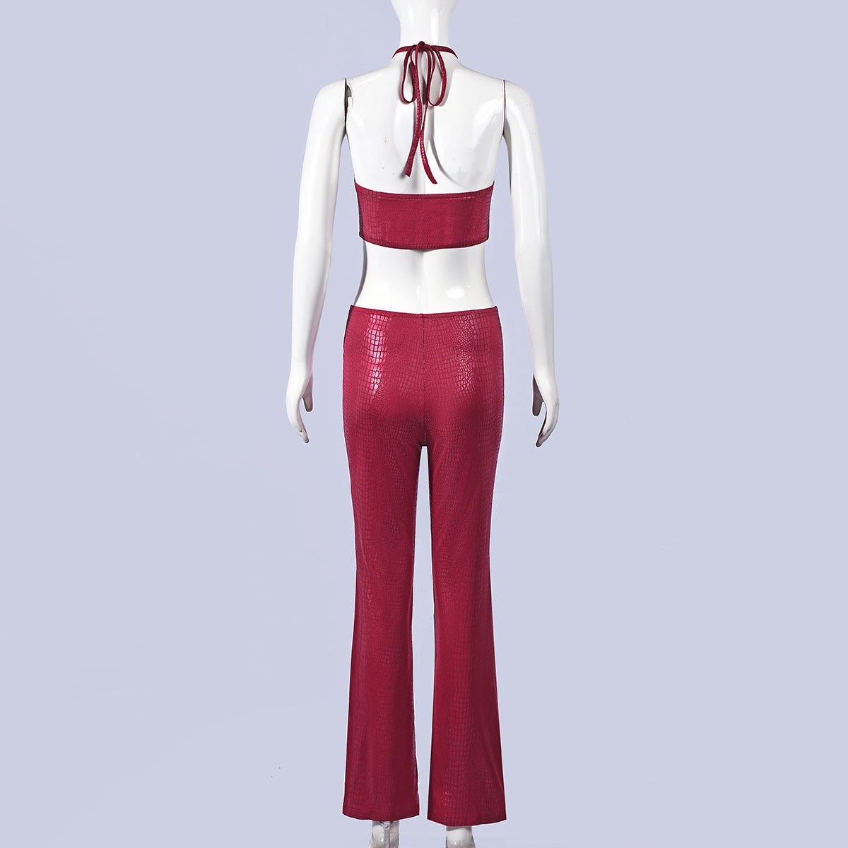 Cut-Out Jumpsuit with Textured Finish