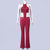 Cut-Out Jumpsuit with Textured Finish