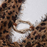 Chic Leopard Print Two-Piece Set
