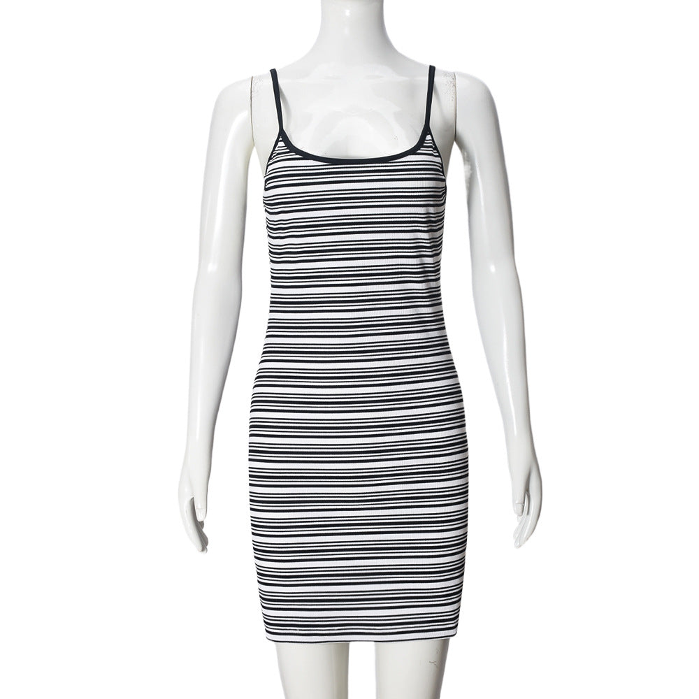 Chic Striped Bodycon Dress