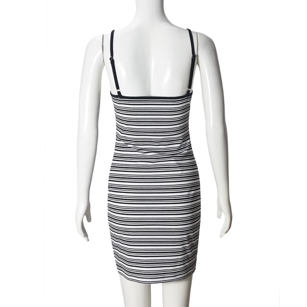 Chic Striped Bodycon Dress