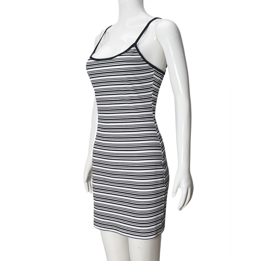 Chic Striped Bodycon Dress