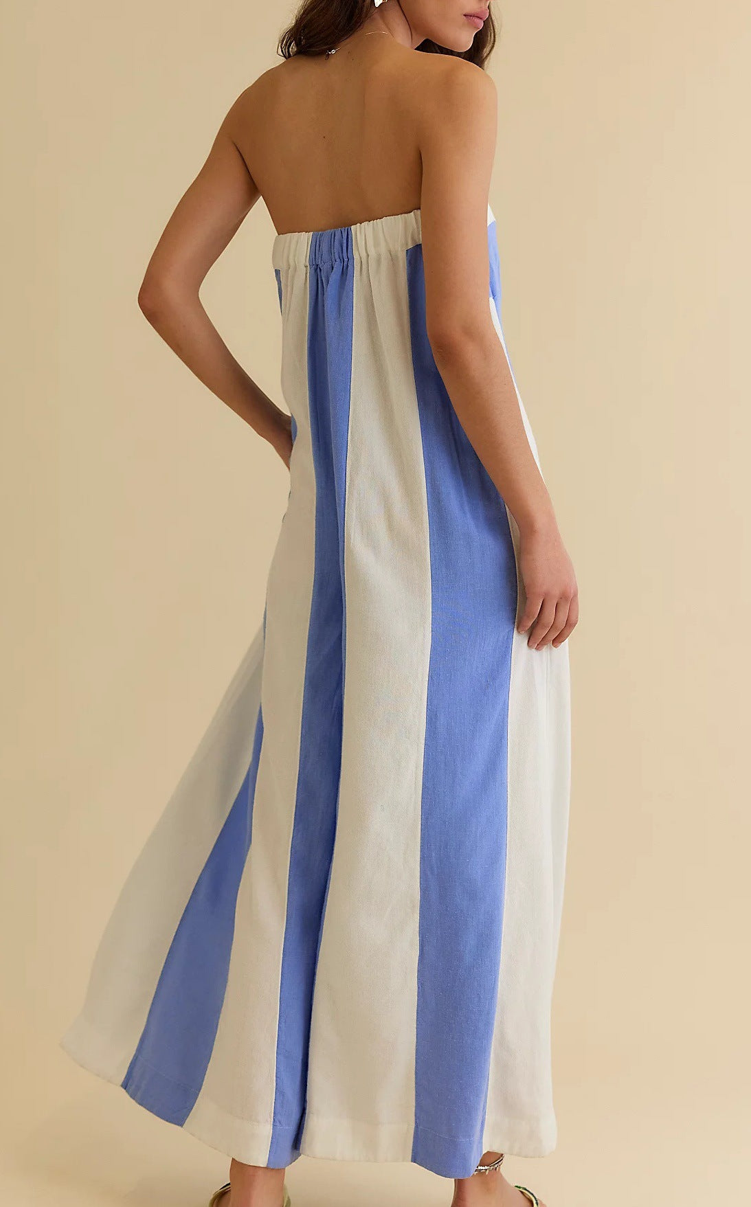 Stylish Strapless Colorblock Jumpsuit