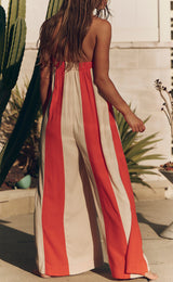 Stylish Strapless Colorblock Jumpsuit