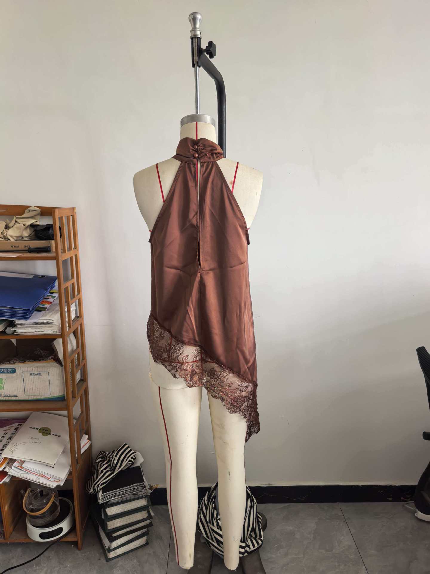 Halter Top with Lace Detail