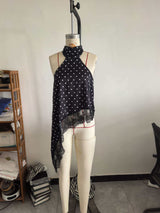 Halter Top with Lace Detail