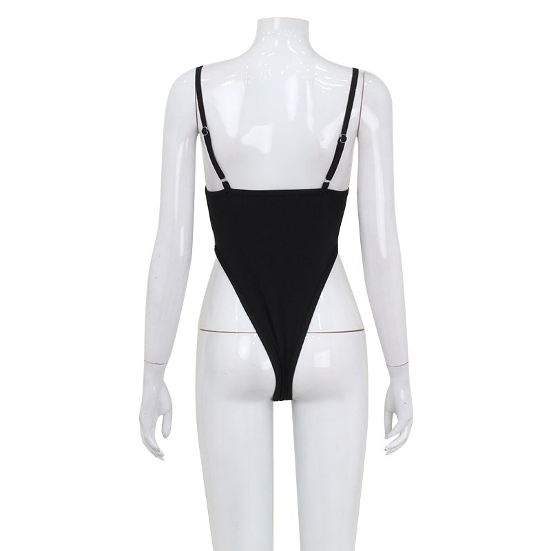 Elegant Bodysuit with Spaghetti Straps