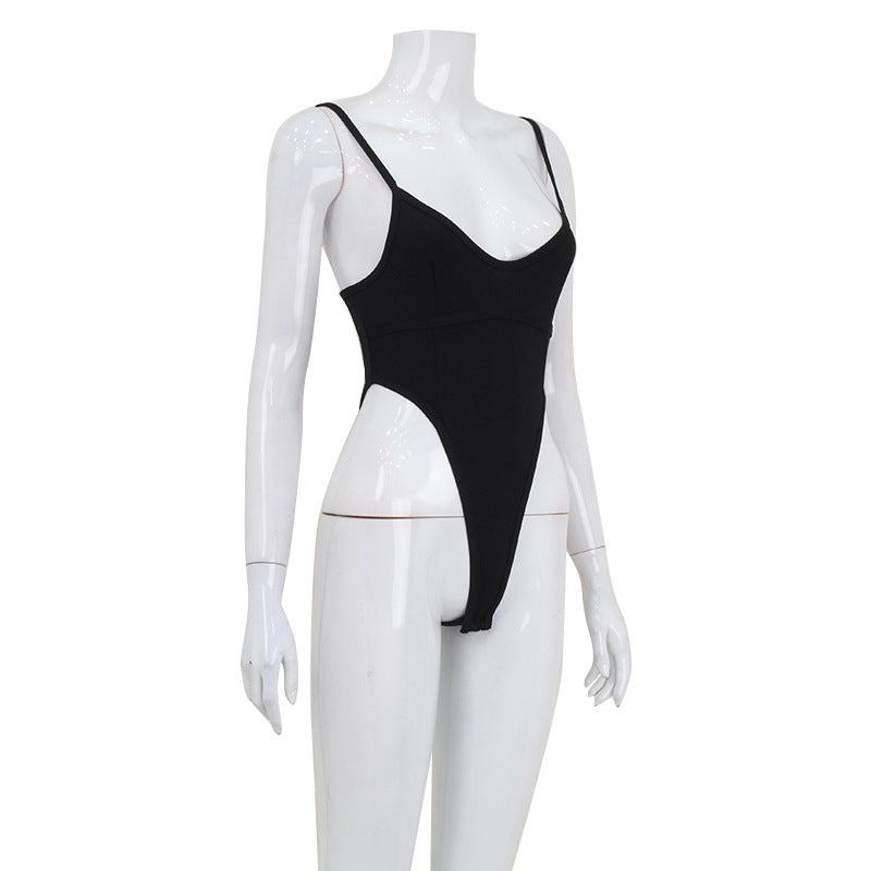 Elegant Bodysuit with Spaghetti Straps