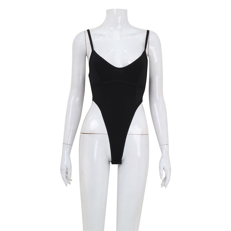 Elegant Bodysuit with Spaghetti Straps