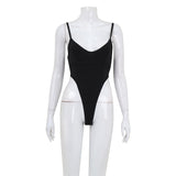 Elegant Bodysuit with Spaghetti Straps