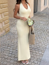 Elegant Halter Maxi Dress