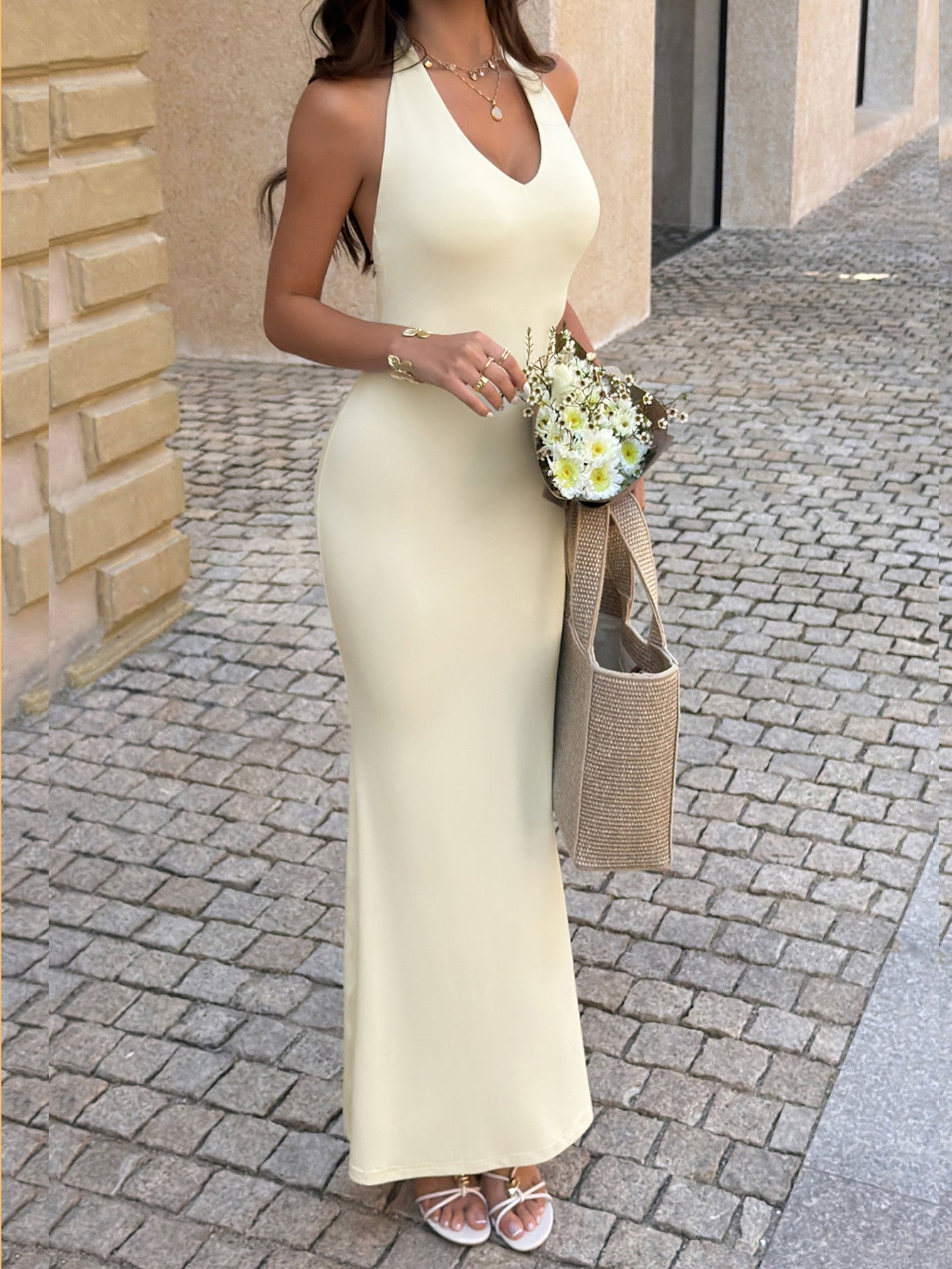 Elegant Halter Maxi Dress