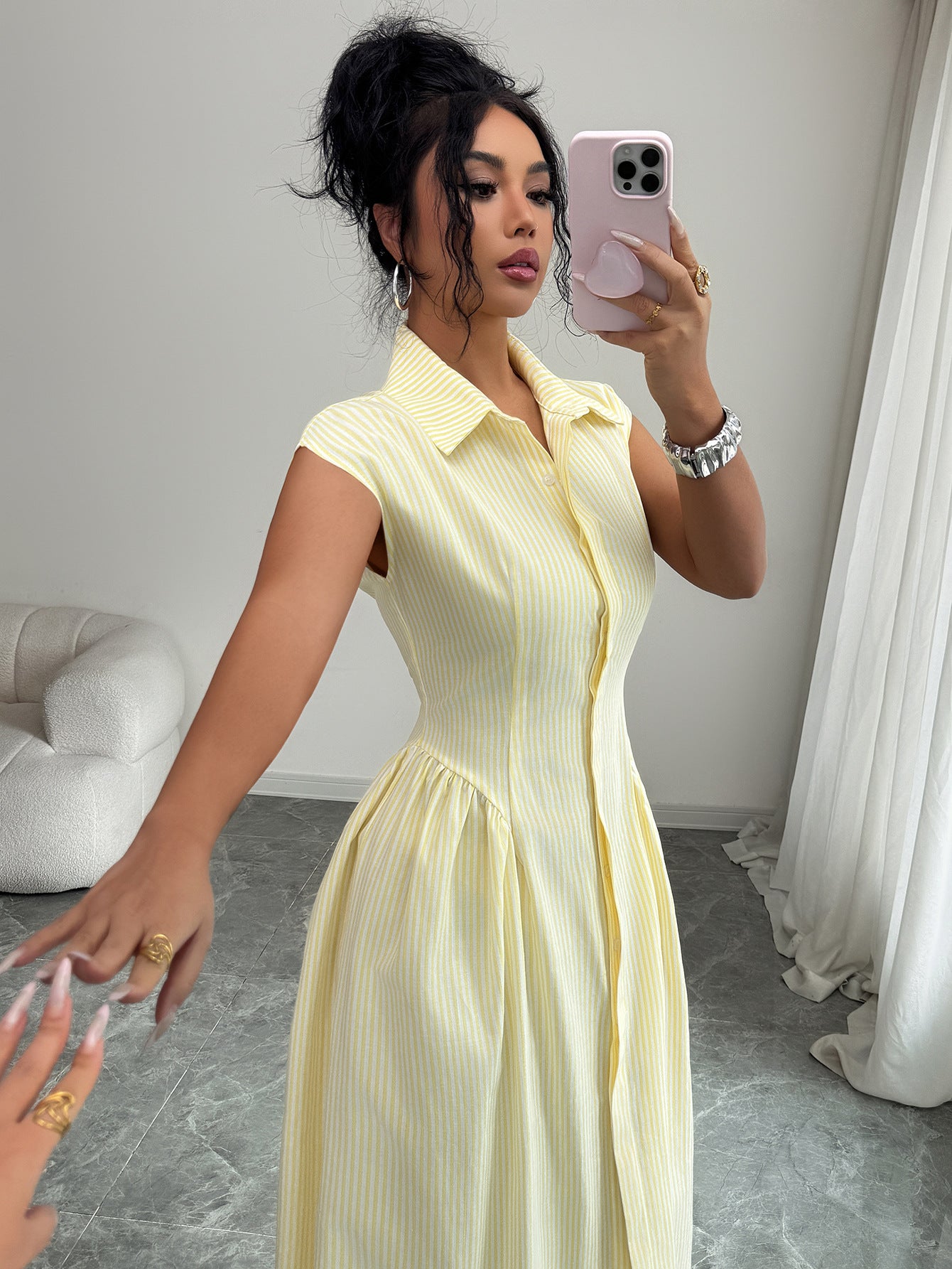 Sleeveless Striped Maxi Dress
