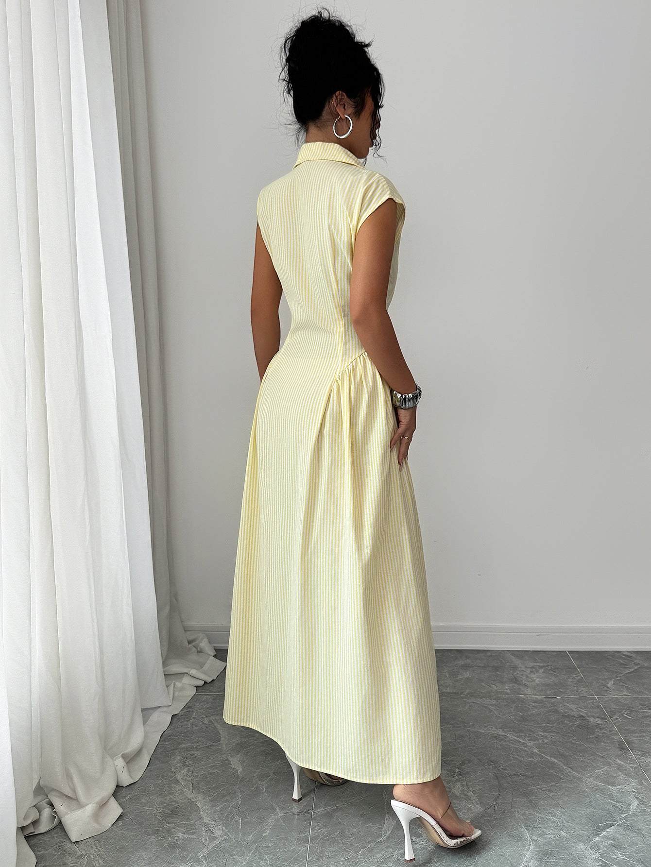 Sleeveless Striped Maxi Dress
