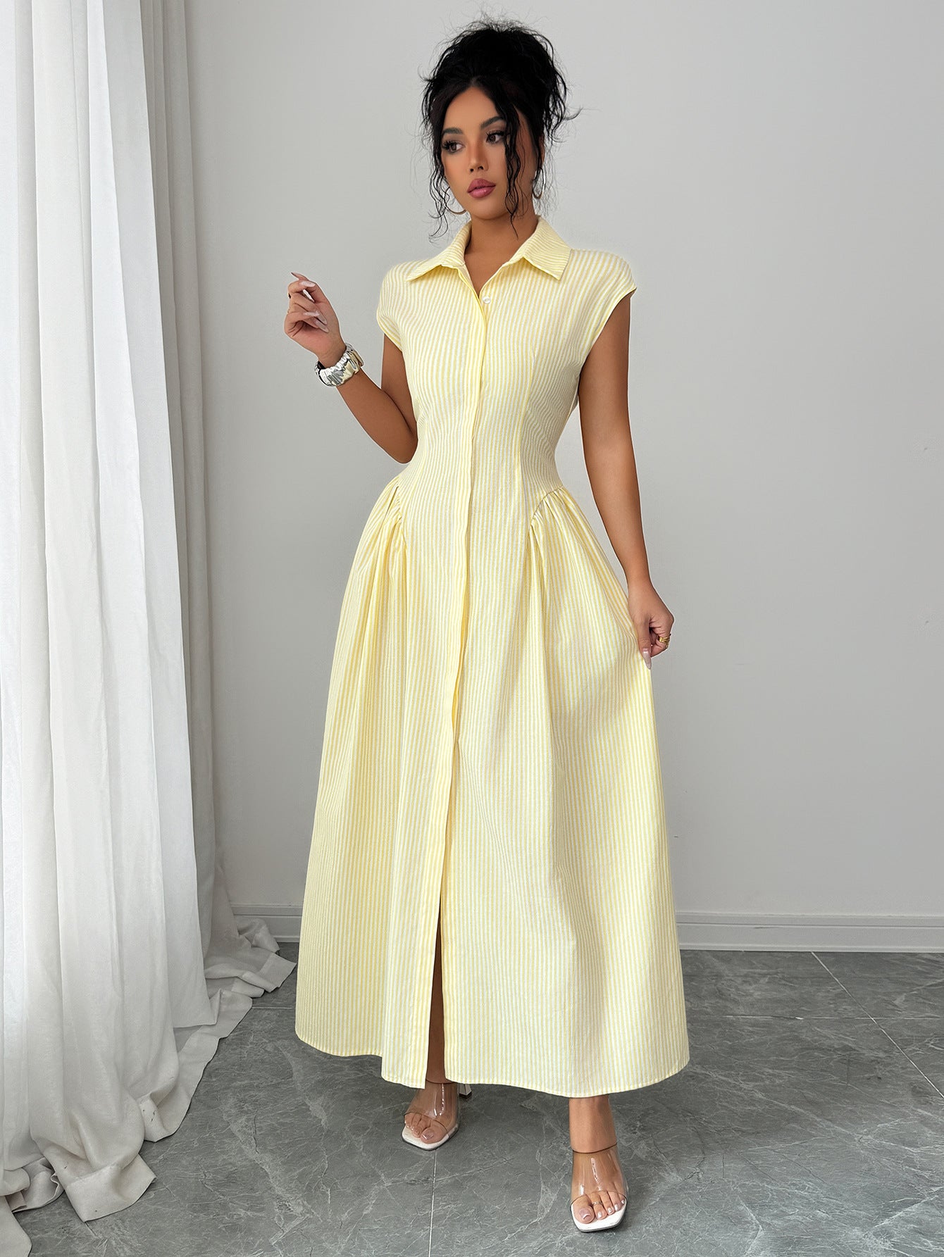 Sleeveless Striped Maxi Dress