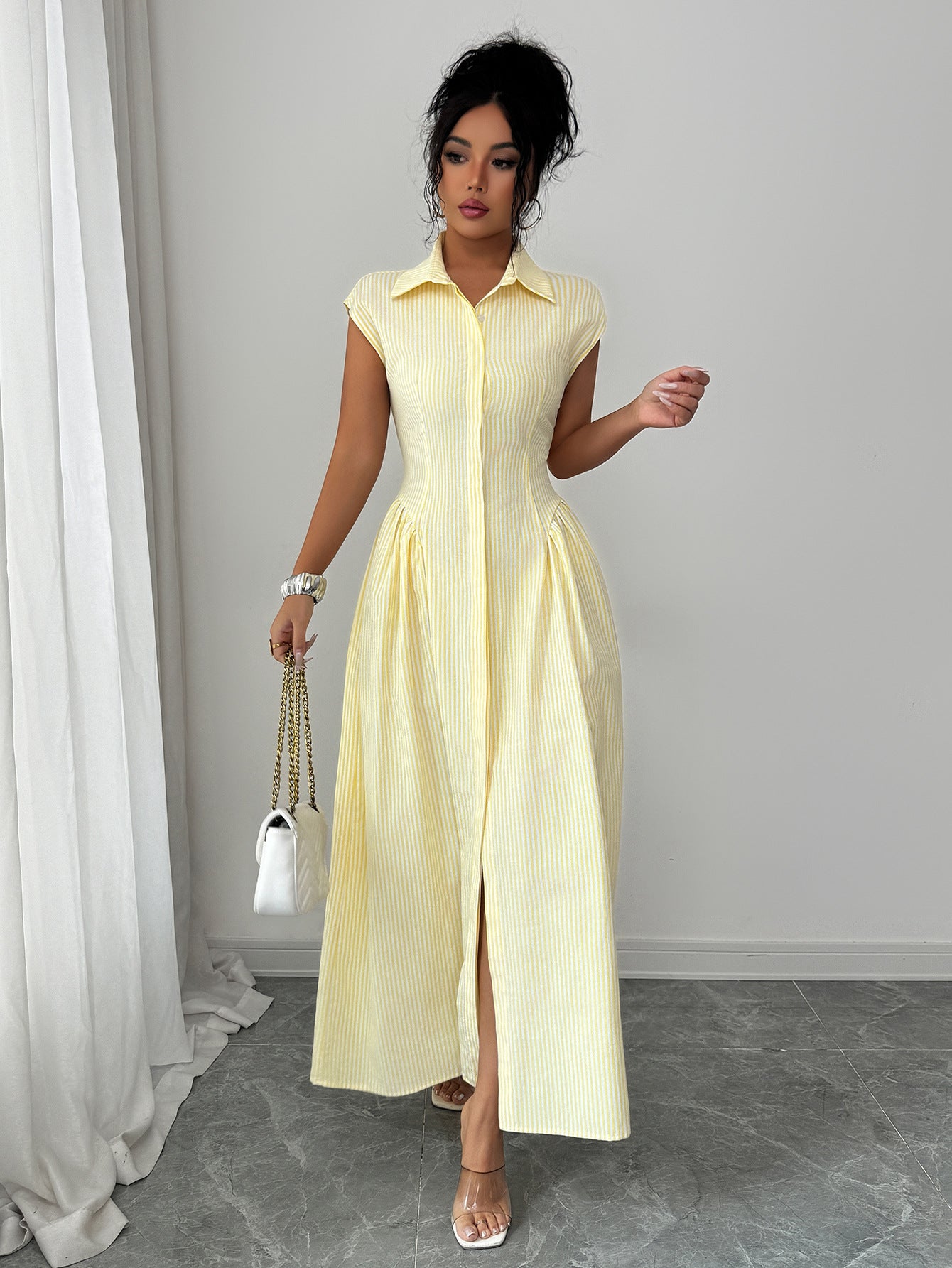 Sleeveless Striped Maxi Dress