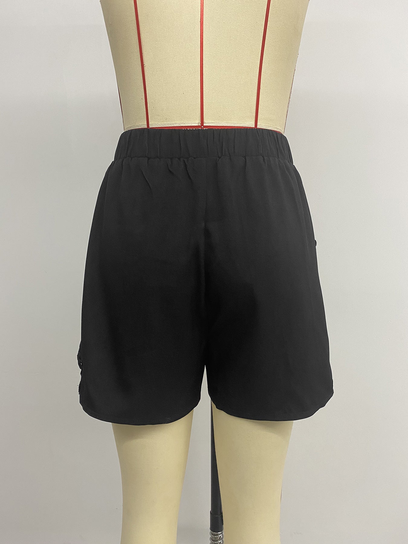 Black Drawstring Lounge Shorts