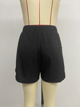 Black Drawstring Lounge Shorts