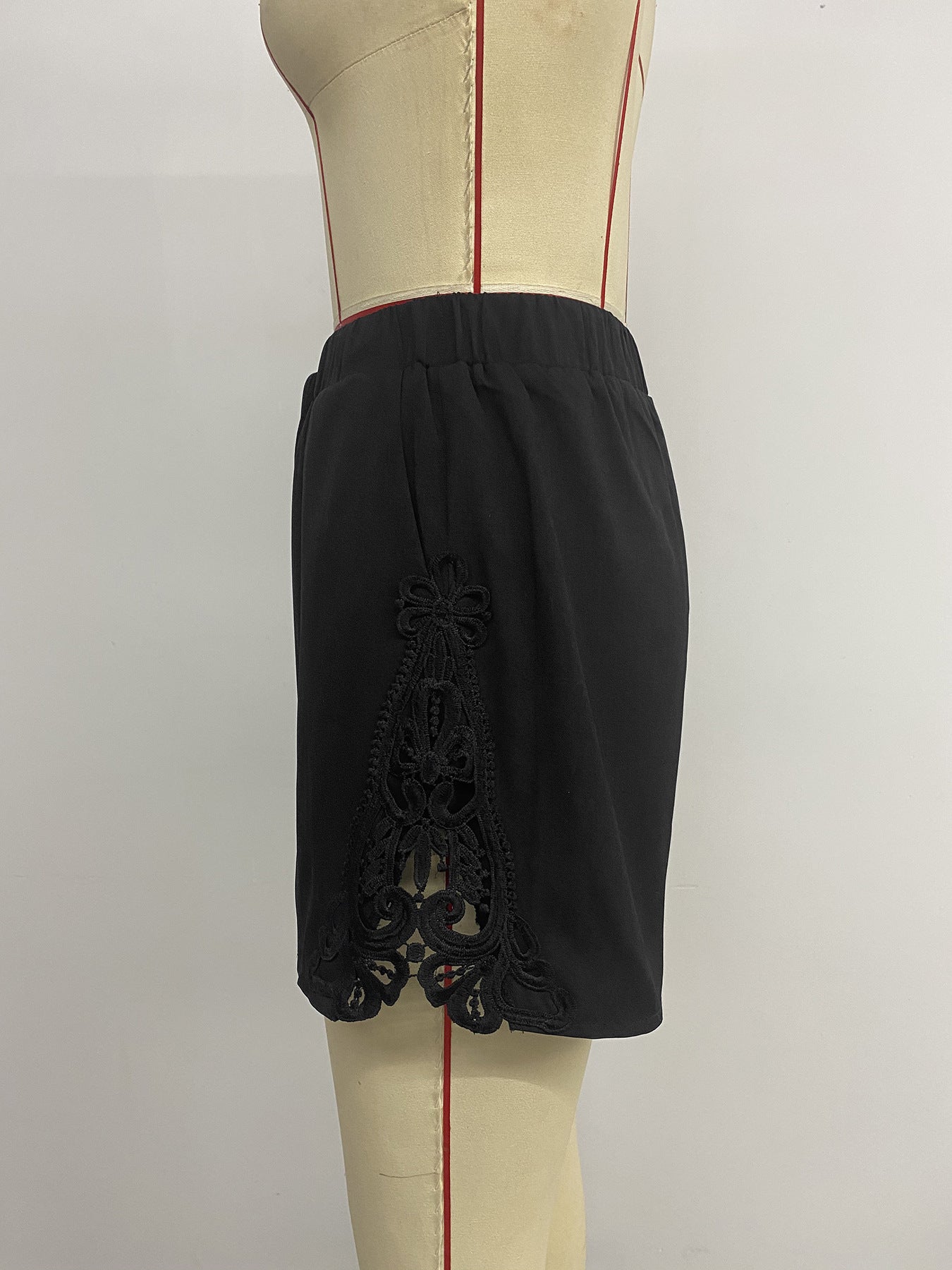 Black Drawstring Lounge Shorts