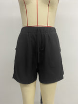Black Drawstring Lounge Shorts