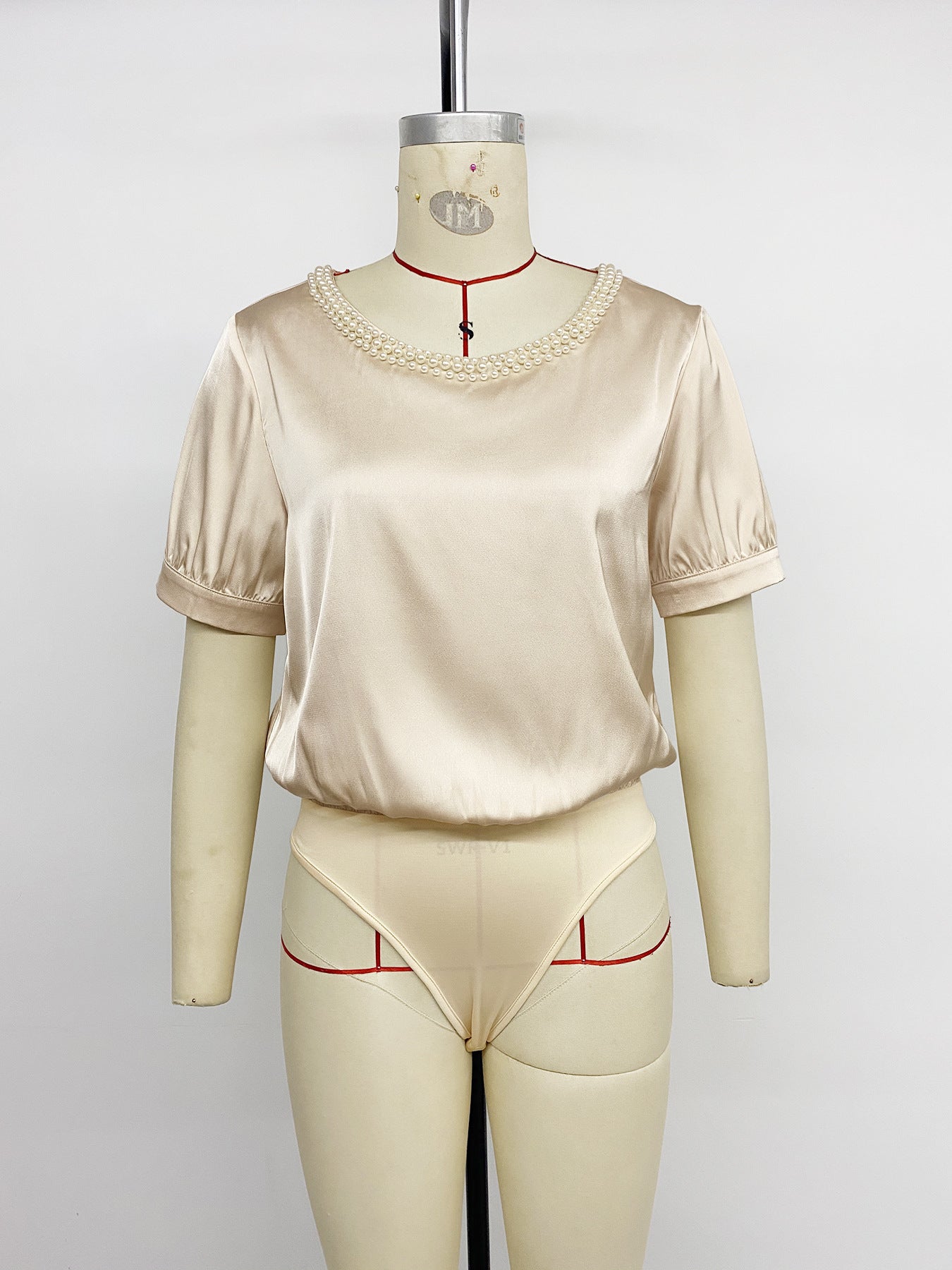 Pearl-Embellished Romper