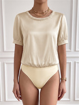 Pearl-Embellished Romper