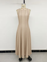 Beige Sleeveless Maxi Dress