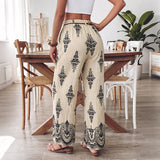 Bohemian Patterned Wide-Leg Pants