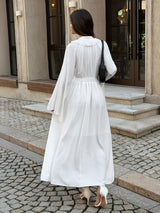 White Ruffled Maxi Dress