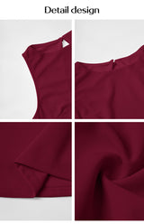 Elegant Pink Sleeveless A-Line Dress