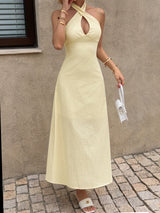 Halter Maxi Dress with Keyhole Detail