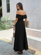 Off-Shoulder White Maxi Dress